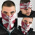 Malta Neck Gaiter with Red White Crossburst Design TS04