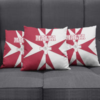 Malta Pillow Cover with Red White Crossburst Design - Wonder Print Shop