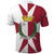 Malta Polo Shirt with Red White Crossburst Design - Wonder Print Shop