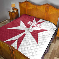 Malta Quilt with Red White Crossburst Design - Wonder Print Shop