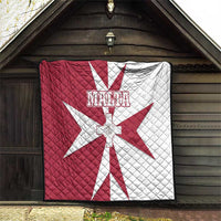 Malta Quilt with Red White Crossburst Design - Wonder Print Shop