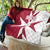 Malta Quilt with Red White Crossburst Design - Wonder Print Shop