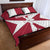 Malta Quilt Bed Set with Red White Crossburst Design - Wonder Print Shop