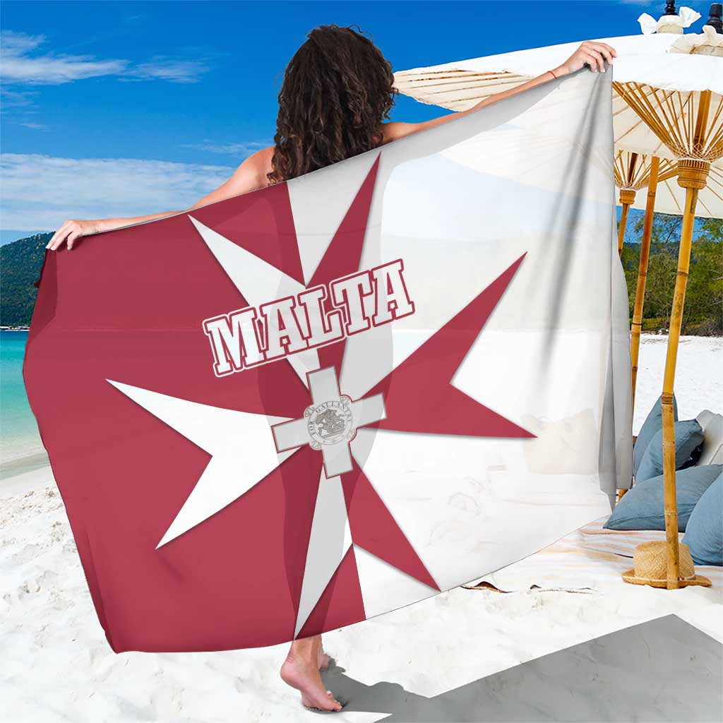 Malta Sarong with Red White Crossburst Design - Wonder Print Shop