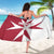 Malta Sarong with Red White Crossburst Design - Wonder Print Shop