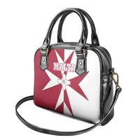 Malta Shoulder Handbag with Red White Crossburst Design - Wonder Print Shop