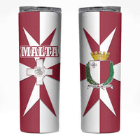 Malta Skinny Tumbler with Red White Crossburst Design - Wonder Print Shop