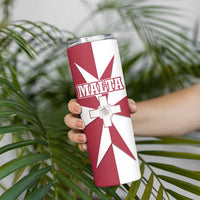 Malta Skinny Tumbler with Red White Crossburst Design - Wonder Print Shop