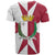 Malta T Shirt with Red White Crossburst Design - Wonder Print Shop