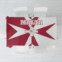 Malta Tablecloth with Red White Crossburst Design - Wonder Print Shop