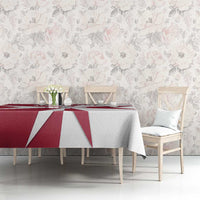 Malta Tablecloth with Red White Crossburst Design - Wonder Print Shop