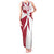 Malta Tank Maxi Dress with Red White Crossburst Design - Wonder Print Shop