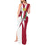 Malta Tank Maxi Dress with Red White Crossburst Design - Wonder Print Shop