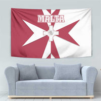 Malta Tapestry with Red White Crossburst Design - Wonder Print Shop