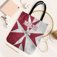 Malta Tote Bag with Red White Crossburst Design - Wonder Print Shop