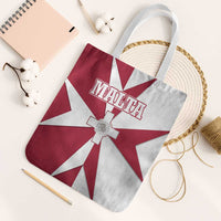 Malta Tote Bag with Red White Crossburst Design - Wonder Print Shop