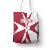 Malta Tote Bag with Red White Crossburst Design - Wonder Print Shop