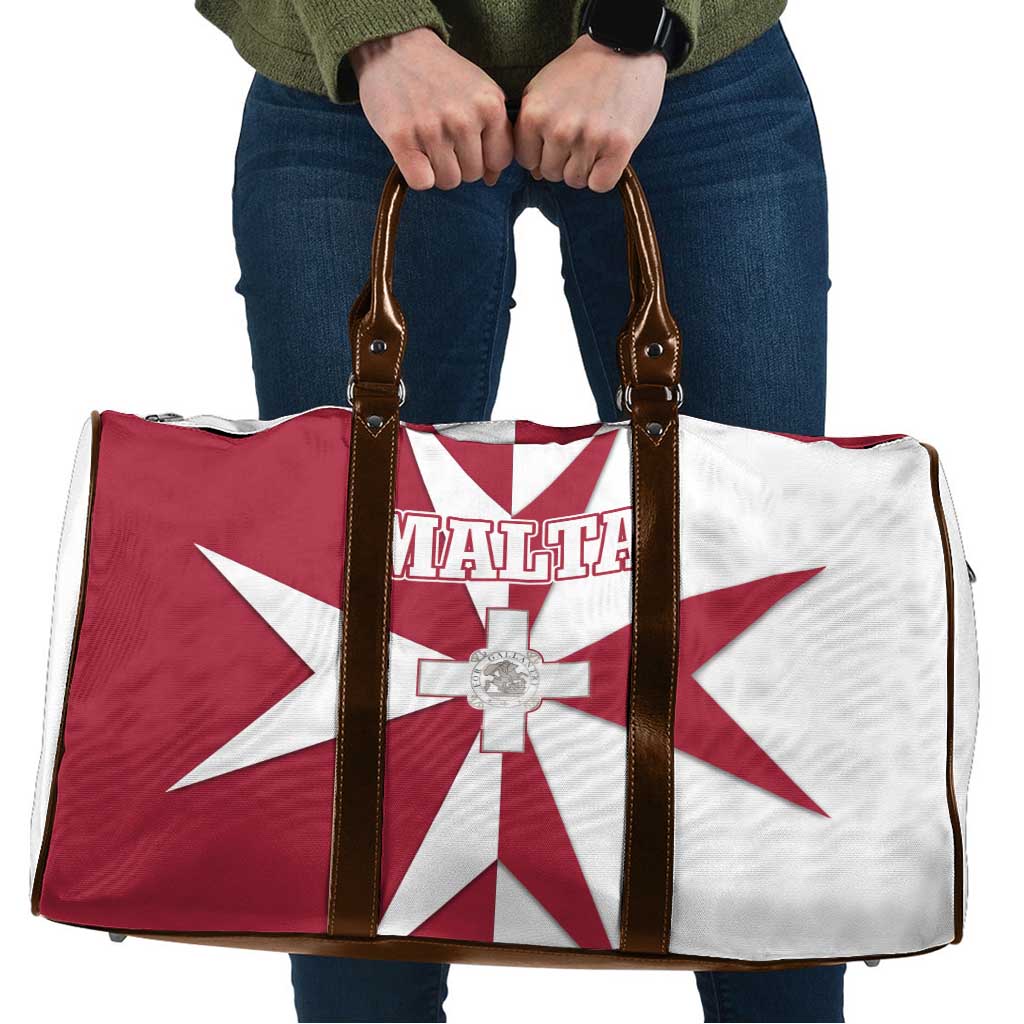 Malta Travel Bag with Red White Crossburst Design - Wonder Print Shop