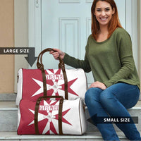 Malta Travel Bag with Red White Crossburst Design - Wonder Print Shop