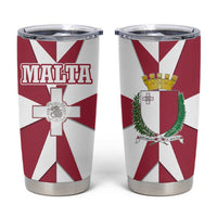 Malta Tumbler Cup with Red White Crossburst Design - Wonder Print Shop