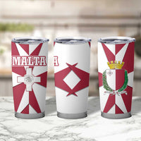 Malta Tumbler Cup with Red White Crossburst Design - Wonder Print Shop