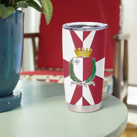 Malta Tumbler Cup with Red White Crossburst Design - Wonder Print Shop