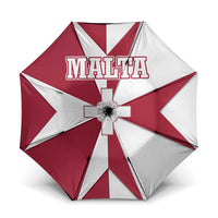 Malta Umbrella with Red White Crossburst Design - Wonder Print Shop