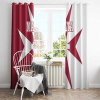 Malta Window Curtain with Red White Crossburst Design - Wonder Print Shop