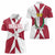 Malta Women Polo Shirt with Red White Crossburst Design - Wonder Print Shop
