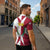 Malta Zipper Polo Shirt with Red White Crossburst Design - Wonder Print Shop