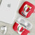 Malta AirPods Case with Red White Swirl Design - Wonder Print Shop