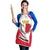 Malta Apron with Red White Swirl Design - Wonder Print Shop