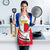Malta Apron with Red White Swirl Design - Wonder Print Shop