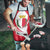 Malta Apron with Red White Swirl Design - Wonder Print Shop