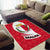 Malta Area Rug with Red White Swirl Design - Wonder Print Shop