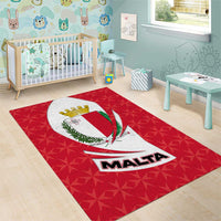 Malta Area Rug with Red White Swirl Design - Wonder Print Shop