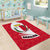 Malta Area Rug with Red White Swirl Design - Wonder Print Shop