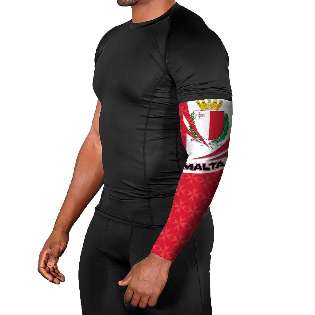 Malta Arm Sleeves with Red White Swirl Design - Wonder Print Shop