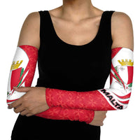Malta Arm Sleeves with Red White Swirl Design - Wonder Print Shop