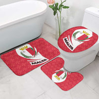 Malta Bathroom Set with Red White Swirl Design - Wonder Print Shop