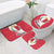 Malta Bathroom Set with Red White Swirl Design - Wonder Print Shop