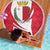 Malta Beach Blanket with Red White Swirl Design - Wonder Print Shop
