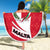 Malta Beach Blanket with Red White Swirl Design - Wonder Print Shop