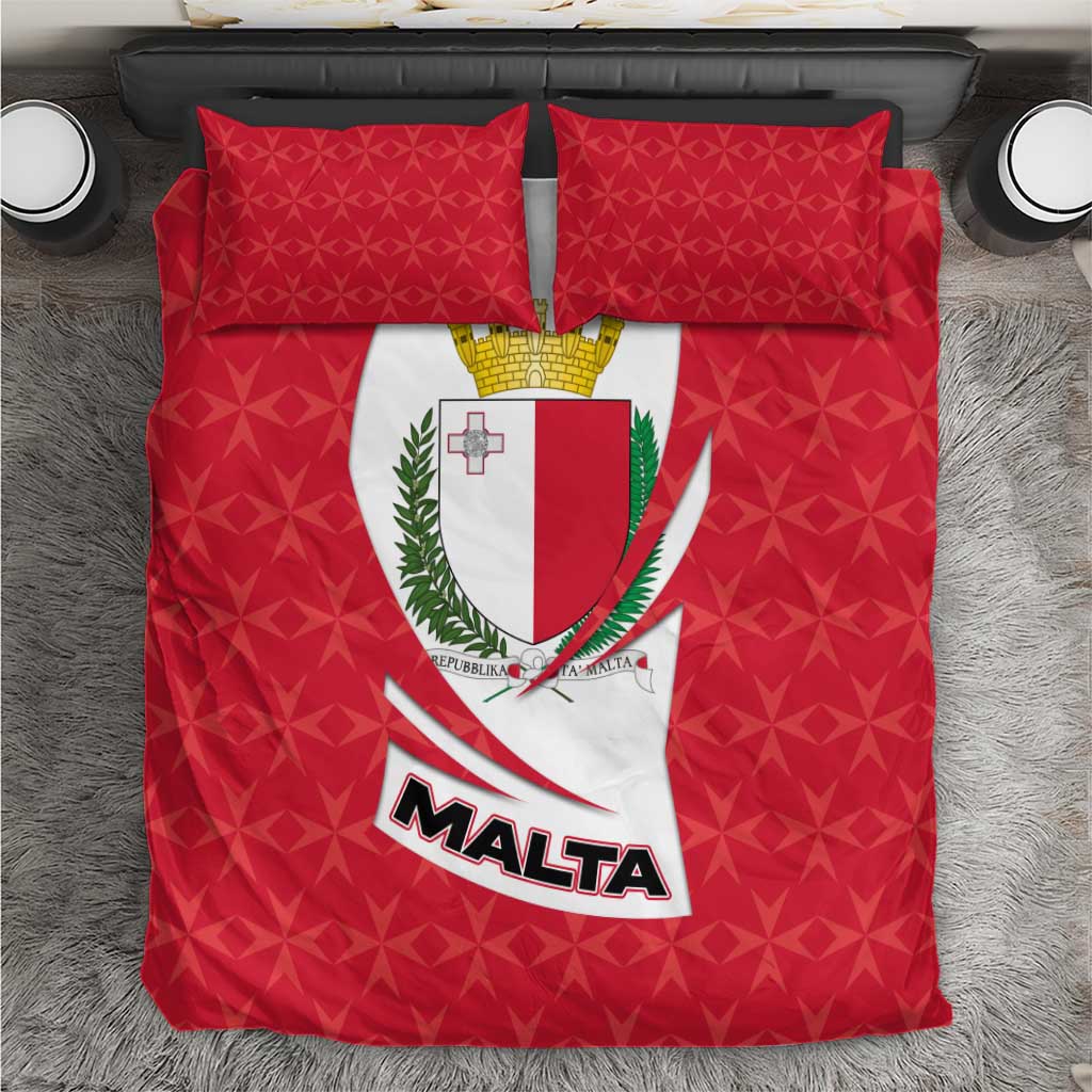 Malta Bedding Set with Red White Swirl Design - Wonder Print Shop