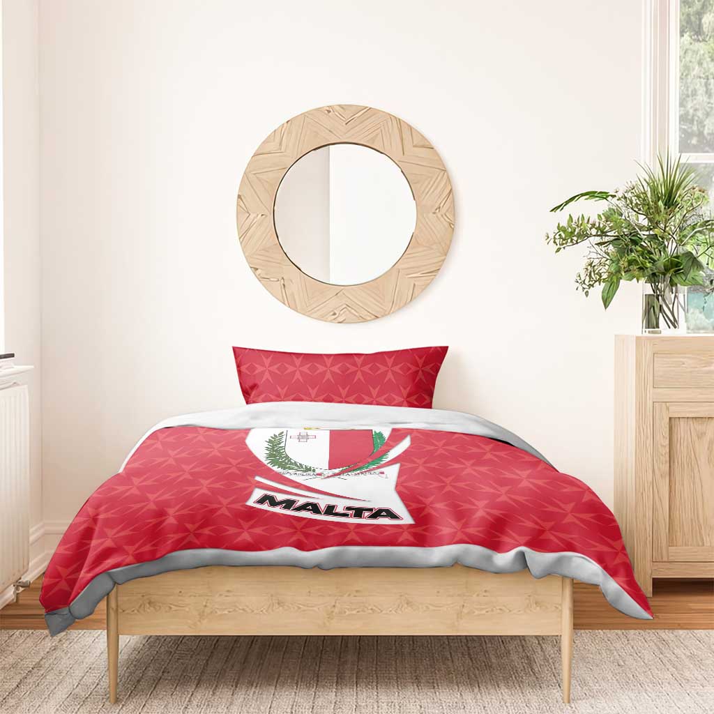 Malta Bedding Set with Red White Swirl Design - Wonder Print Shop
