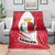 Malta Blanket with Red White Swirl Design - Wonder Print Shop