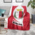 Malta Blanket with Red White Swirl Design - Wonder Print Shop