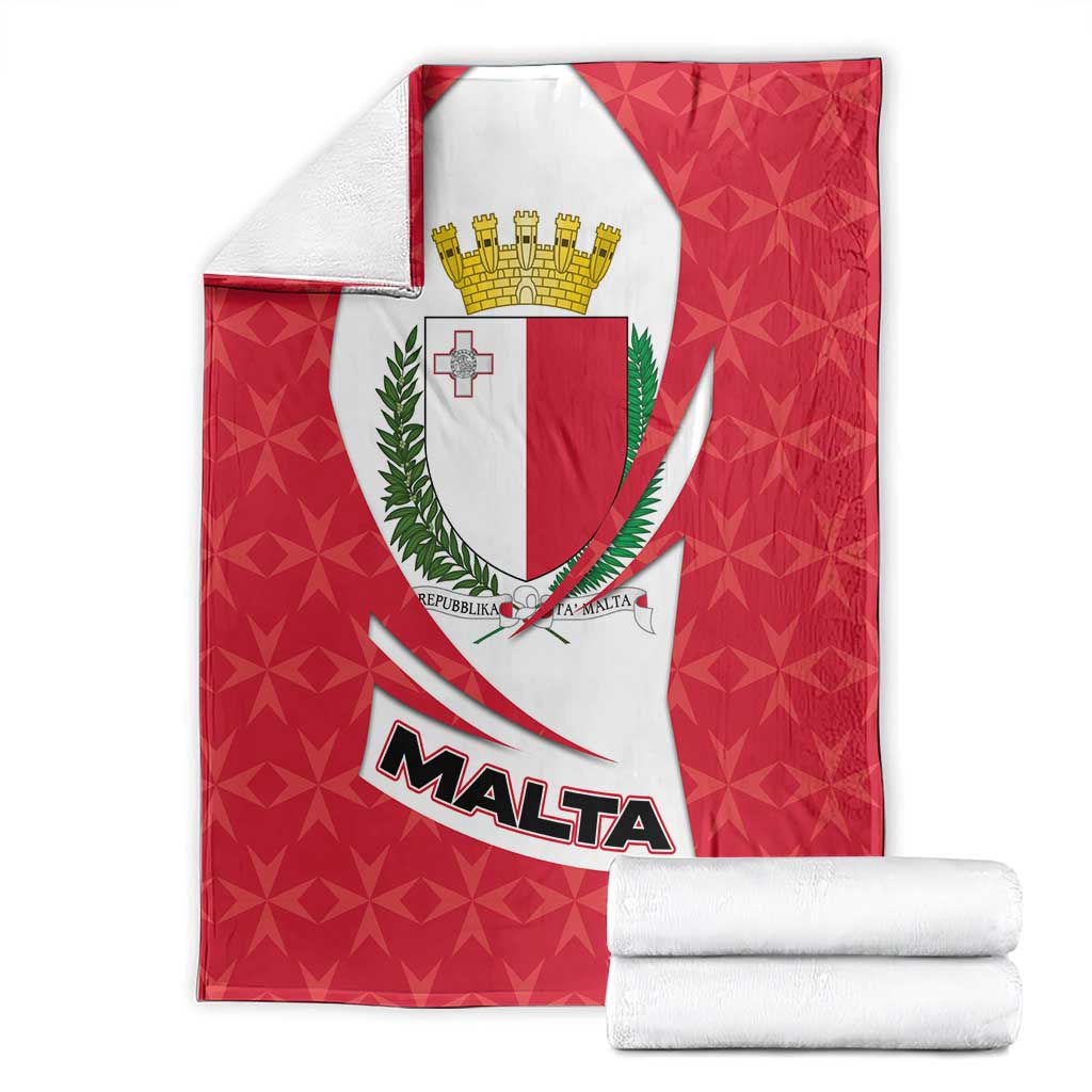 Malta Blanket with Red White Swirl Design - Wonder Print Shop