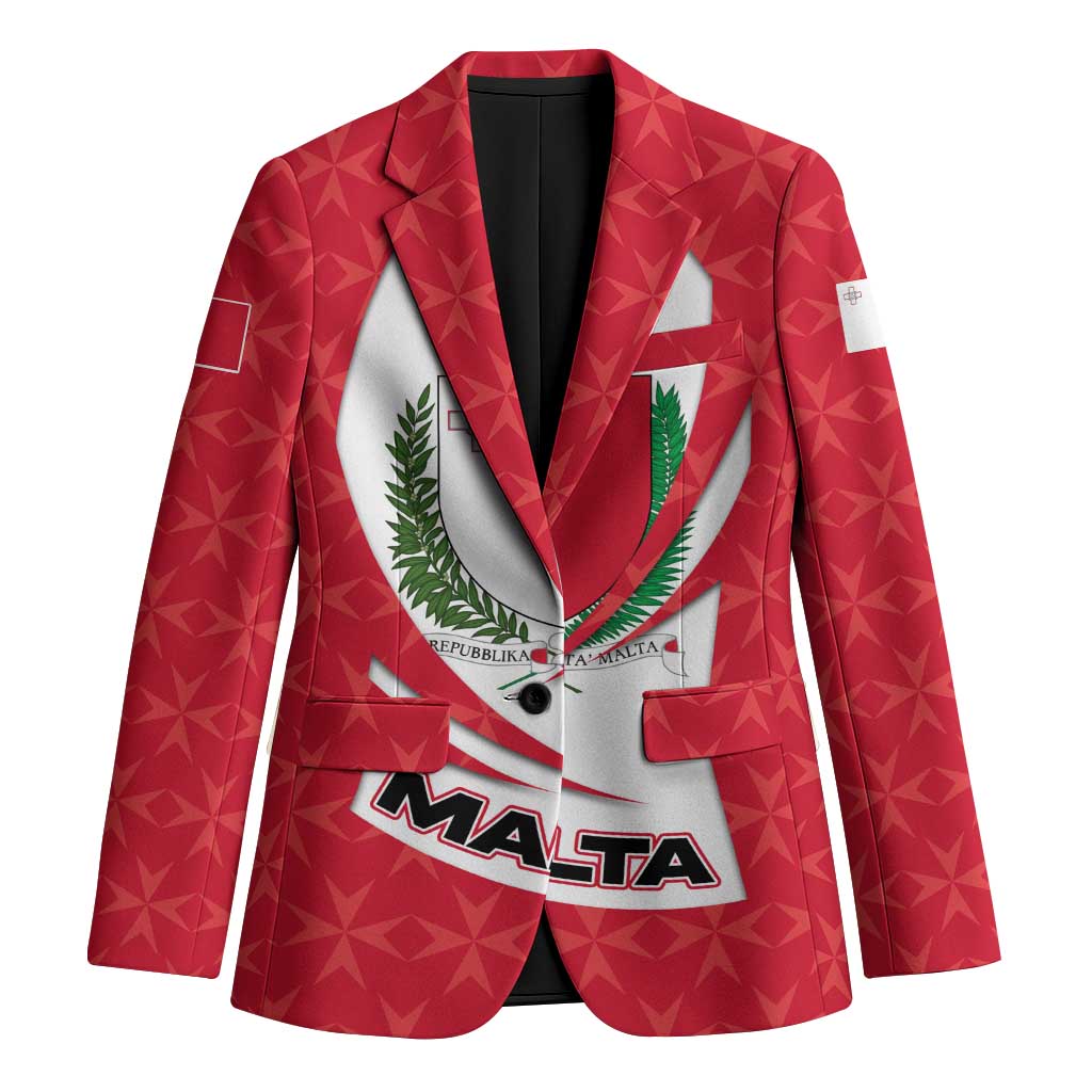 Malta Blazer with Red White Swirl Design - Wonder Print Shop