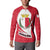 Malta Button Sweatshirt with Red White Swirl Design - Wonder Print Shop